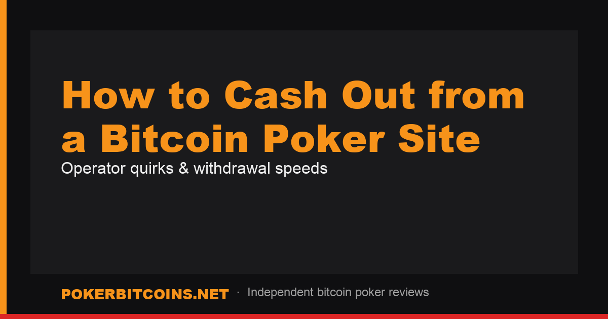 How To Cash Out Bitcoin From Poker guide cover